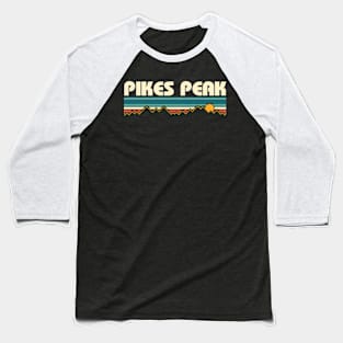 Pikes Peak Colorado Mountain Baseball T-Shirt